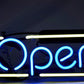 Blue Yellow Neon Open Sign Lights Up Customneonsigns