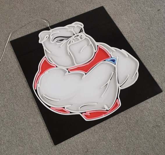 bulldog neon sign