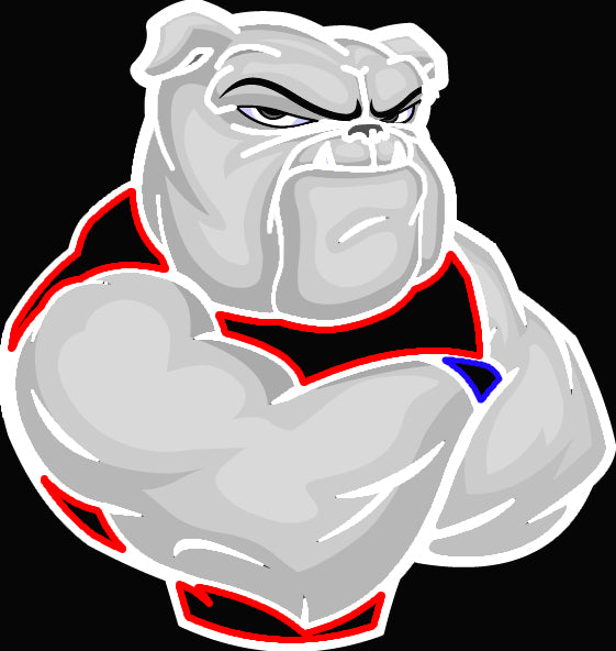 Bulldog Neon Sign Mockup