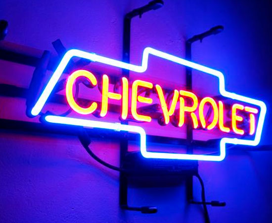 Chevrolet neon sign