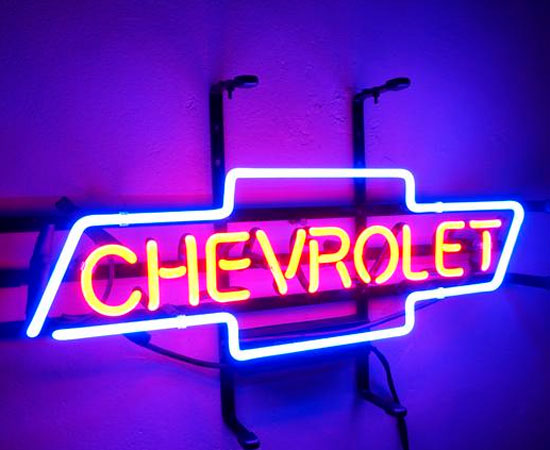 Chevrolet neon sign