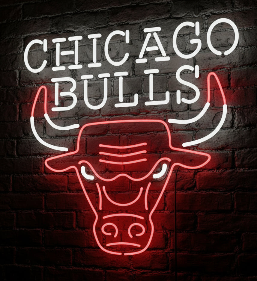 Chicago bulls neon sign