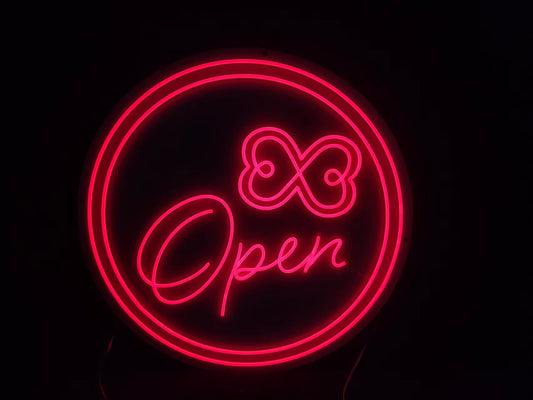 Circle Open Neon Sign