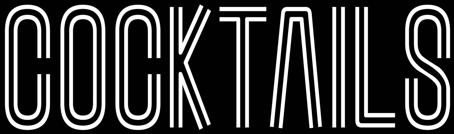 Double Tubing COCKTAILS Neon Sign