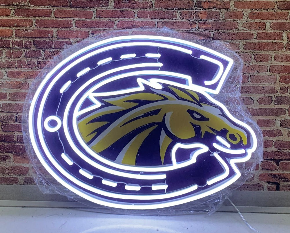 colts horseshoe neon sign