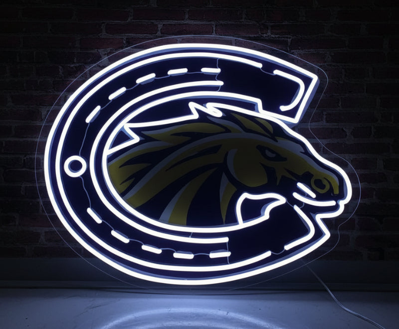 colts horseshoe neon sign
