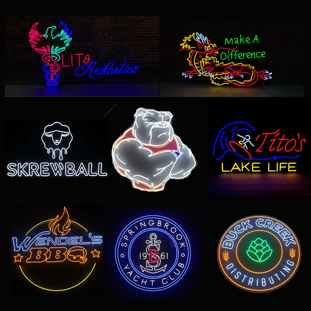 The #1 Trusted Neon Sign Company, Neon Icons