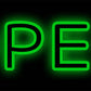 Green Outlined Neon Open Sign