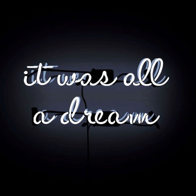 It was all a dream neon sign