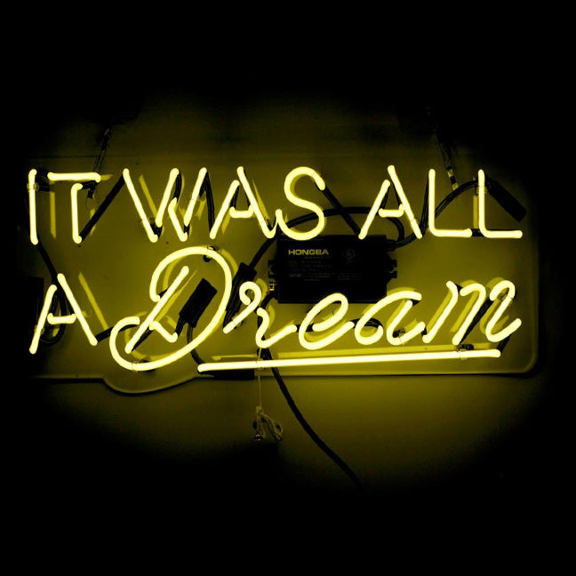 It was all a dream neon sign