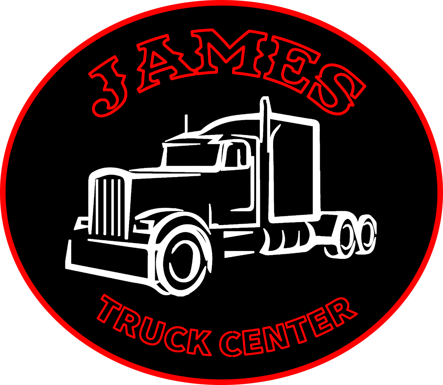 Custom James Truck neon sign