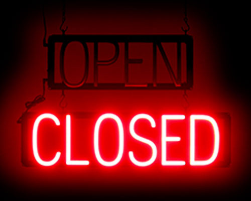 Neon Open Closed Sign Closed