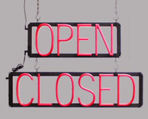 Neon Open Closed Sign Off