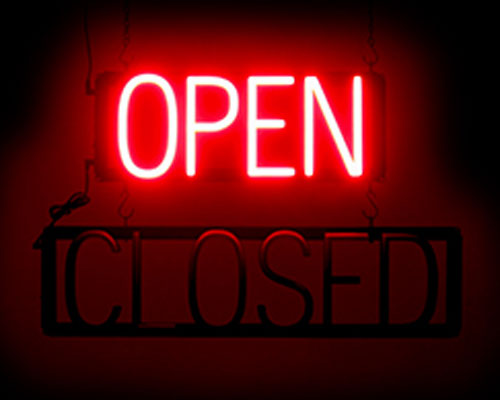 Neon Open Closed Sign Open