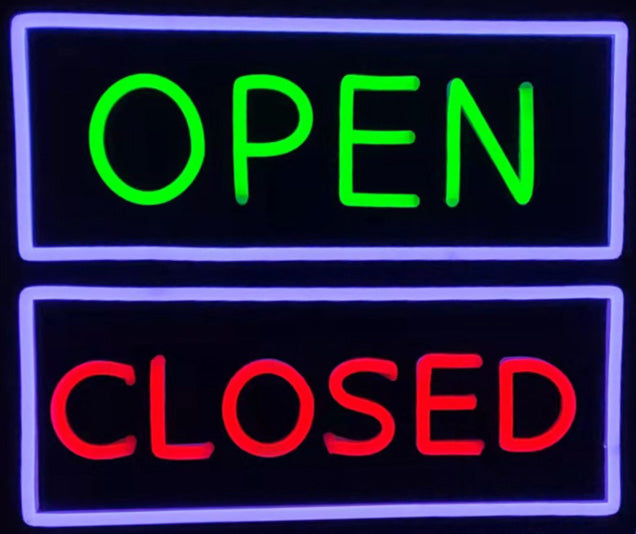 Open Closed Neon Sign