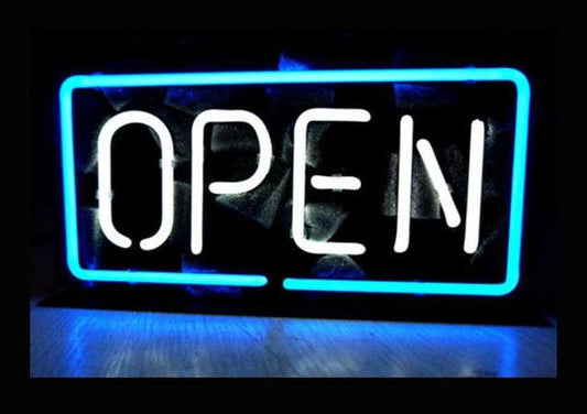 Bright Open Neon Sign - 5 Different Colors To Choose From