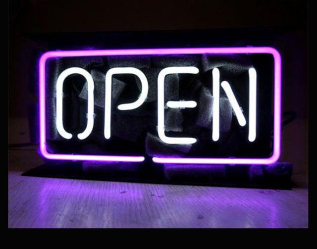 Bright Open Neon Sign - 5 Different Colors To Choose From