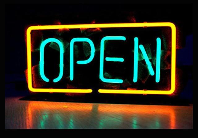 Bright Open Neon Sign - 5 Different Colors To Choose From