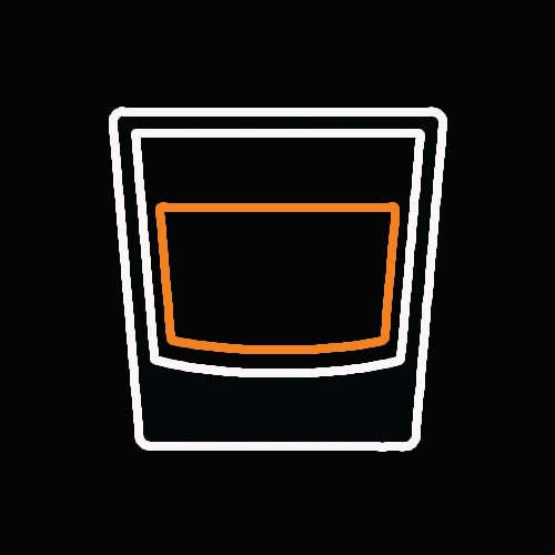 Tumbler glass neon sign