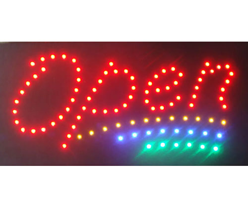Small Italic Font Open LED Sign