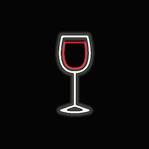 Tall Wine Glass Neon Sign
