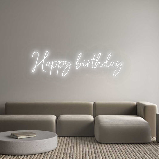 Custom Neon: Happy birthday