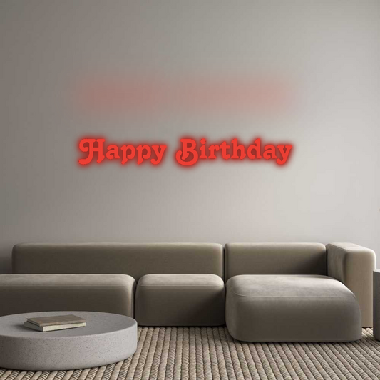 Custom Neon: Happy Birthday