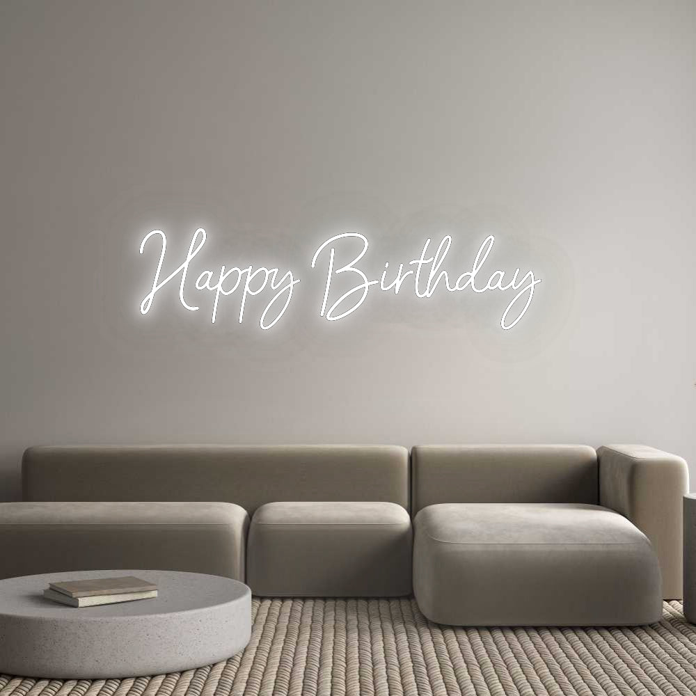 Custom Neon: Happy Birthday