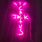 pink cactus jack neon sign