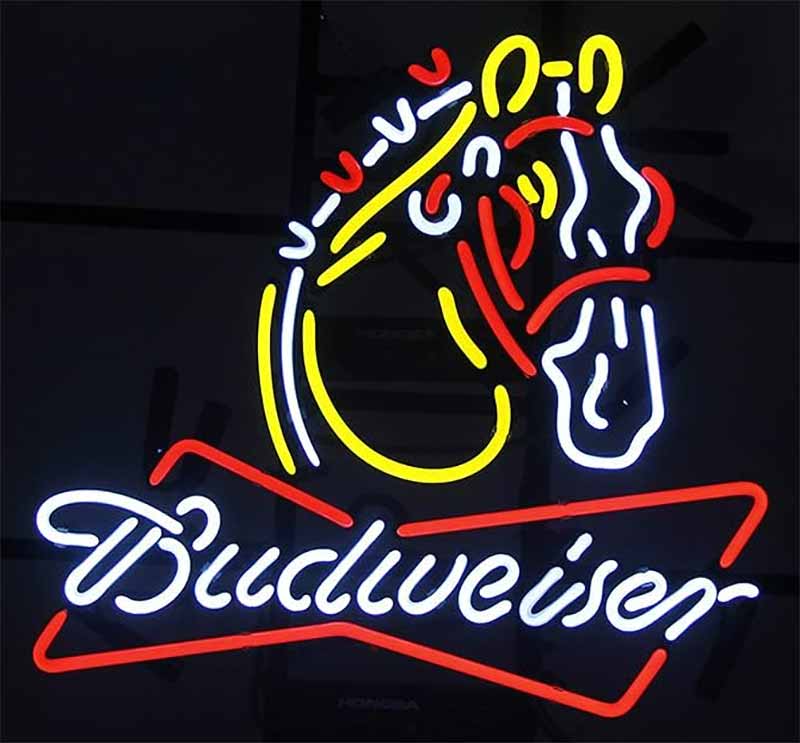 Budweiser Clydesdale Horse Neon Sign