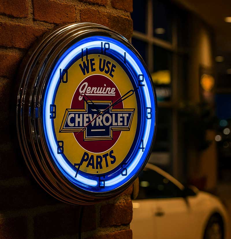 Chevrolet Neon Wall Clock