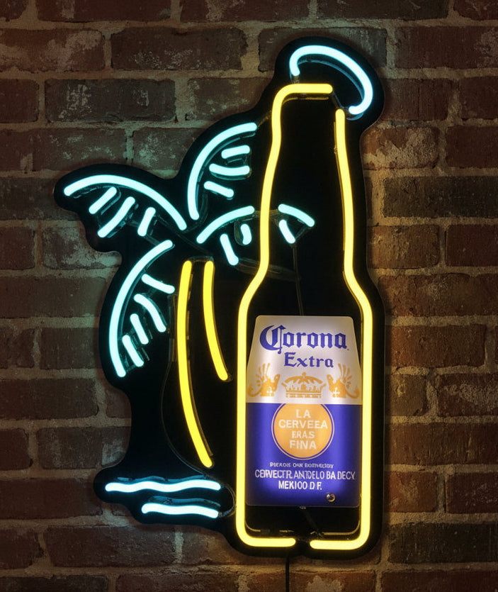 Corona Extra Neon Sign On Black Acrylic Back