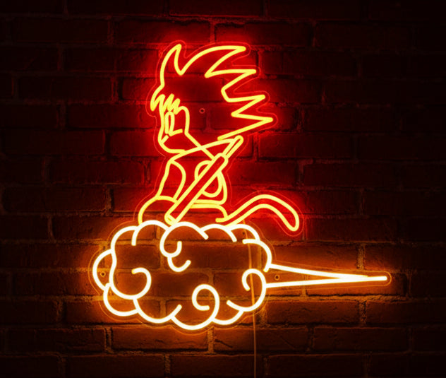 Goku Flying Nimbus Neon Sign
