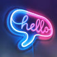 Hello Talk Bubble Neon Sign