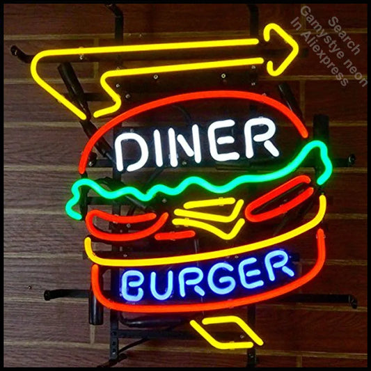 Diner Burger Neon Sign