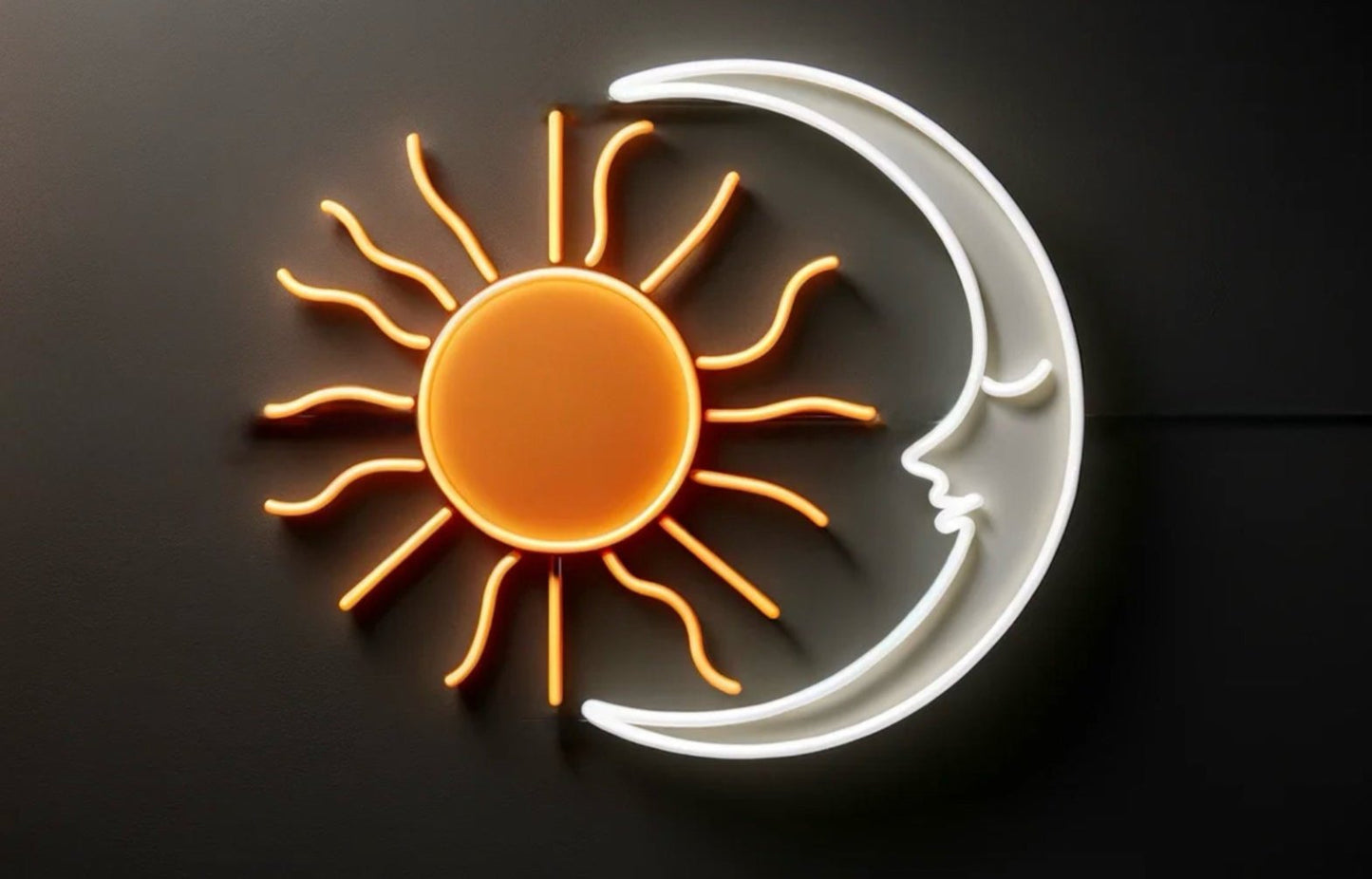 Inspire Sun Moon Neon Sign