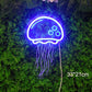 Blue Jellyfish Neon Sign