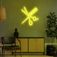 yellow Combs and Scissors Neon Sign