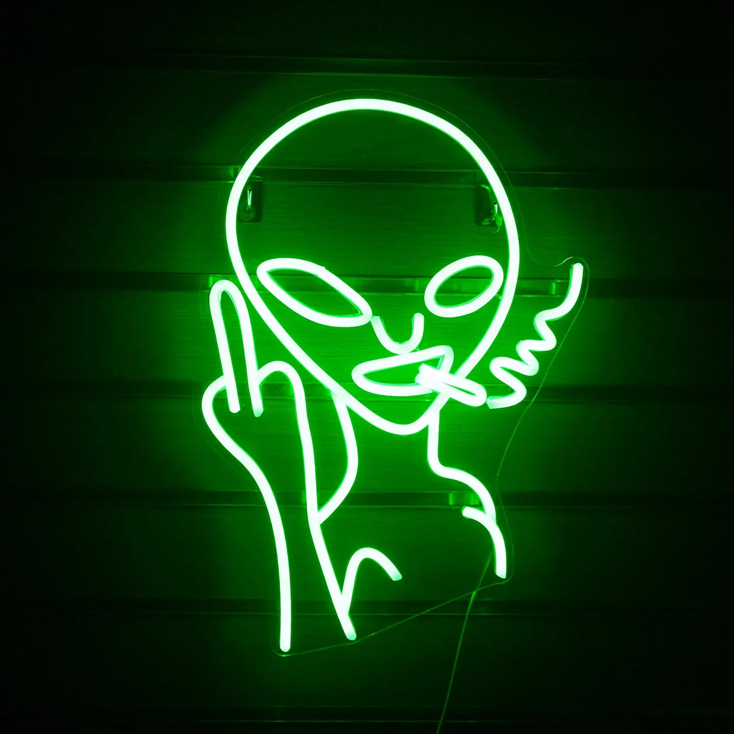 Smoking Alien Neon Sign