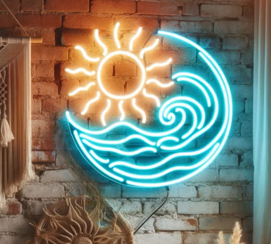 Sun Waves Neon Sign