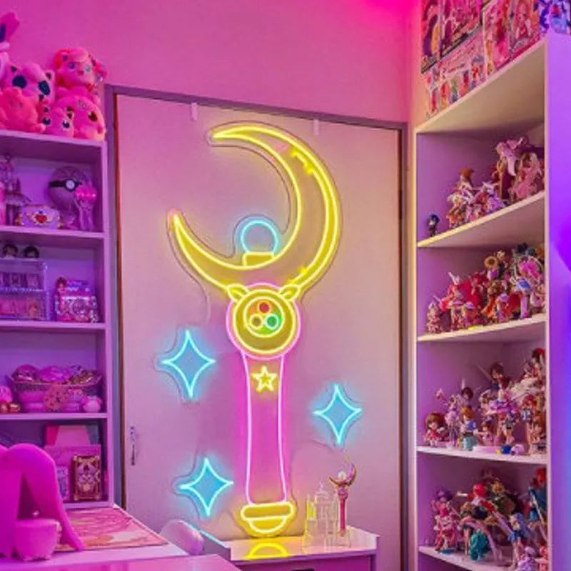 Sailor Moon Magic Stick Neon Sign