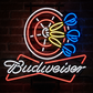Budweiser Dart Board Neon Sign