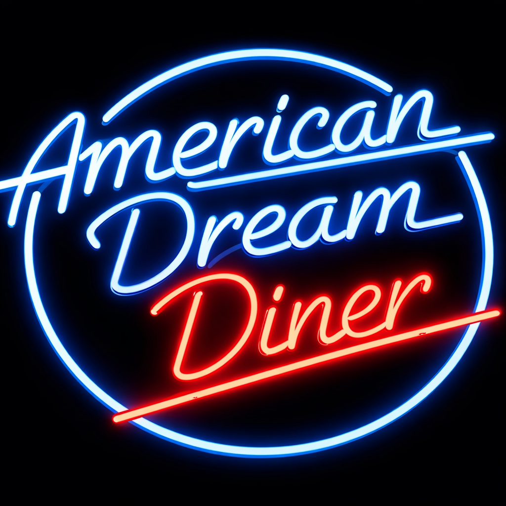 American dream diner neon sign