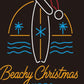 beachy christmas vibes neon sign 