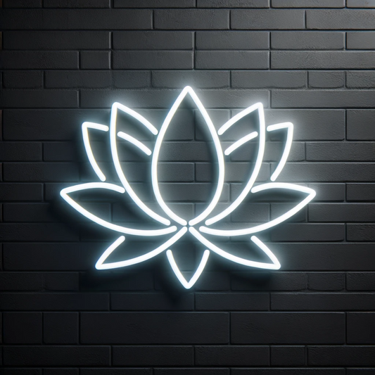boho lotus flower neon sign
