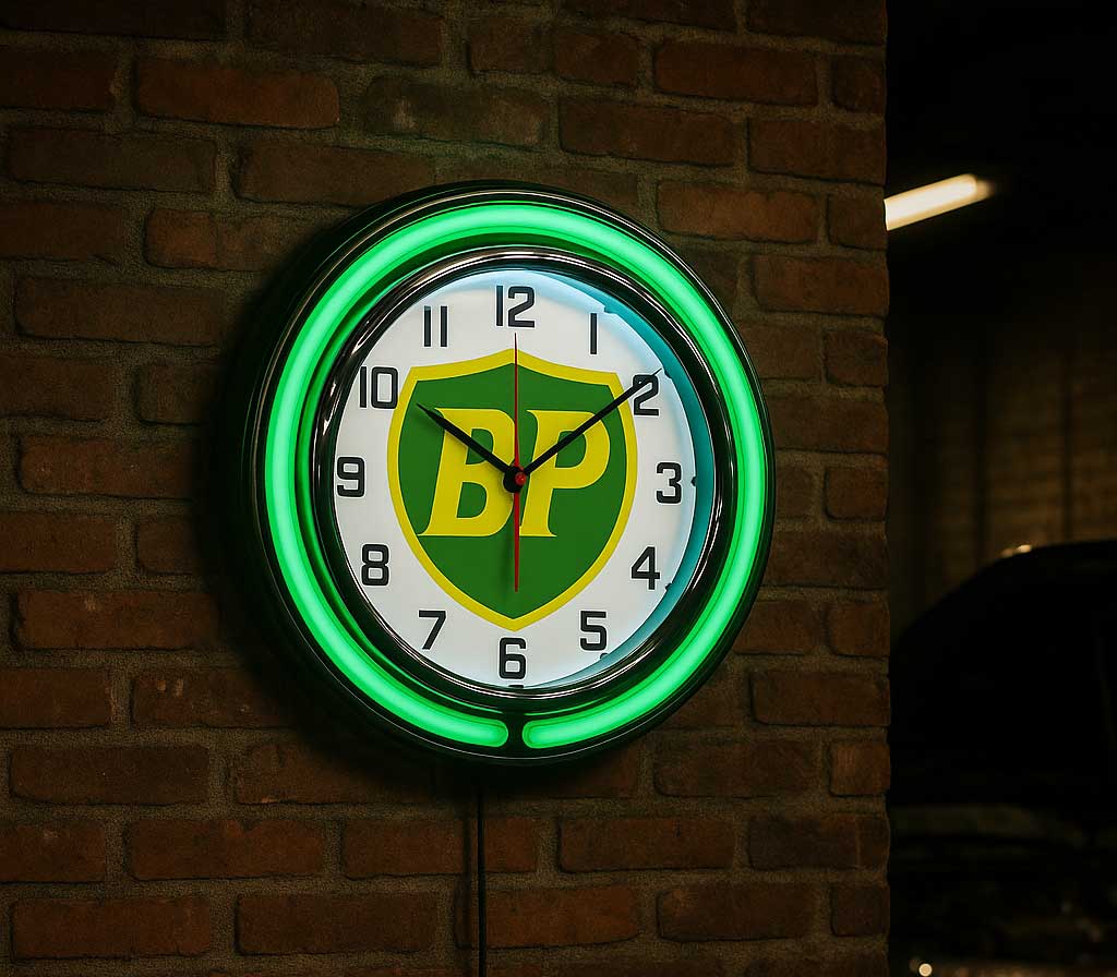 BP Neon Wall Clock