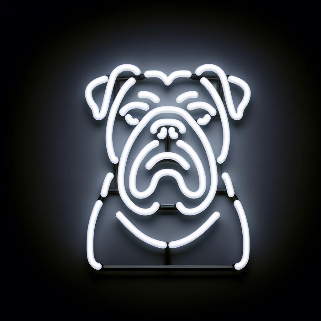 bulldog neon sign