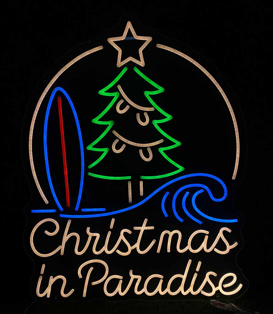 Christmas in Paradise Neon Sign