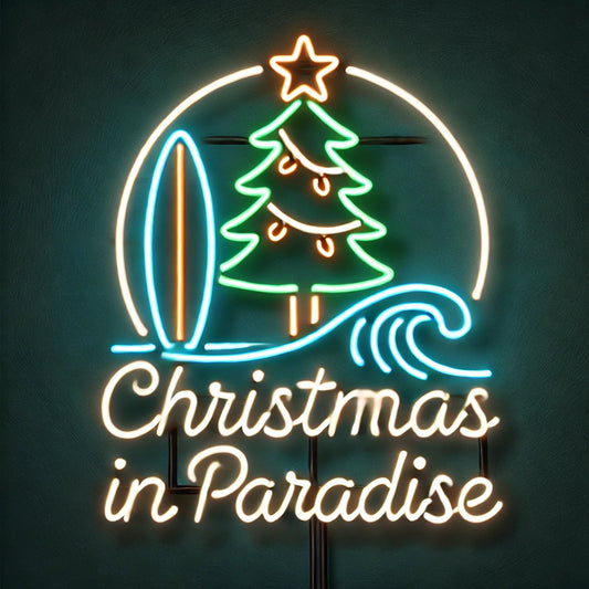 christmas in paradise neon sign