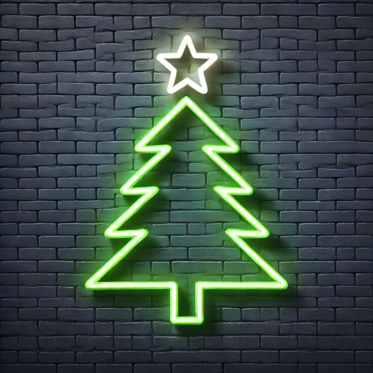 christmas tree neon sign